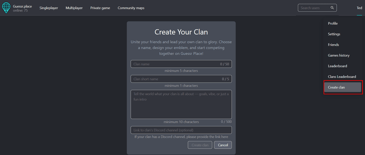 create clan